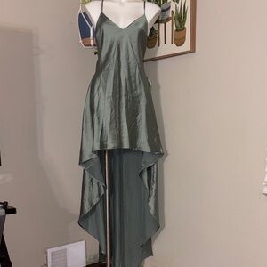 NWT Windsor Olive Green Hi-Low Slip Dress